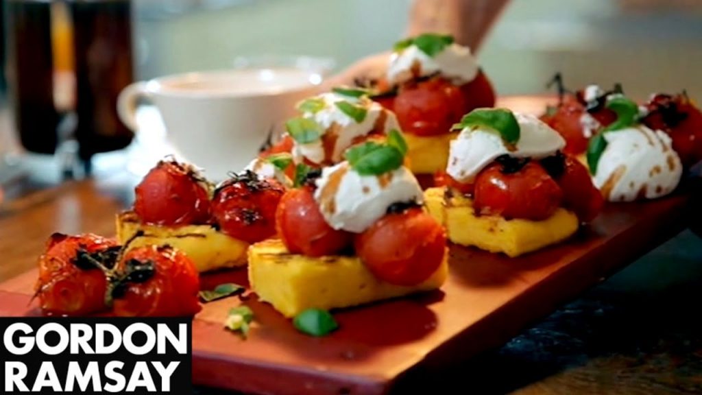 grilled polenta, chef, gordon ramsay, recipes, celebrity, cook, food, how to