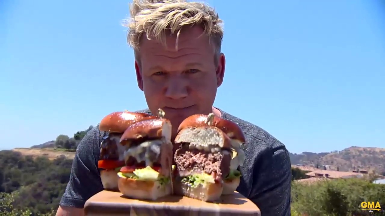 gordon ramsay burger gma Chef Gordon Ramsay Perfect Burger Recipe