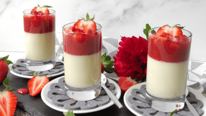 Gordon Ramsay Vanilla-Infused Panna Cotta with Pomegranate Glaze Recipe