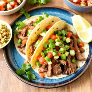 Texas Hanger Steak Tacos with Pico de Gallo